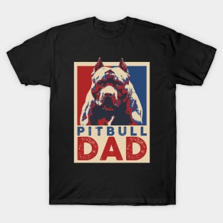 Pitbull Dad Pop Art Style T-Shirt